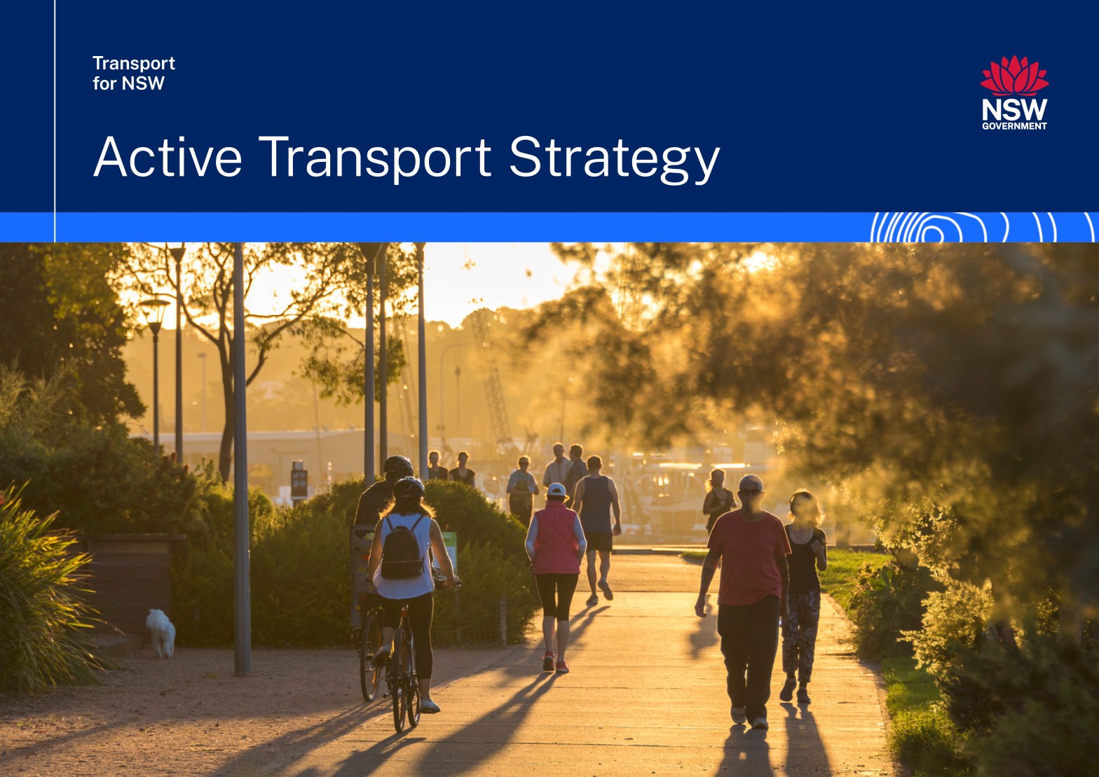 Active Transport Strategy document cover from Transport for New South Wales